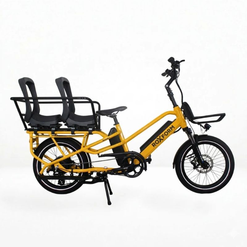 Roxform Urban Iki Junior Seat With Carrier Mount - Black, 5 to 10 Years - Charge & Glide