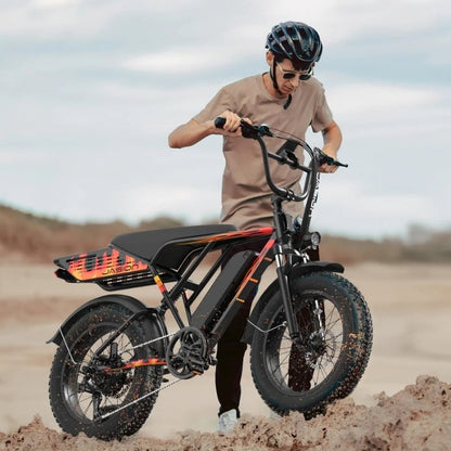 JASION RETROVOLT FAT-TYRE ALL-TERRAIN ELECTRIC BIKE 500W - Charge & Glide
