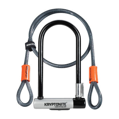 Kryptonite Kryptolok Standard U-Lock with 4 ft Kryptoflex Cable, Sold Secure Gold