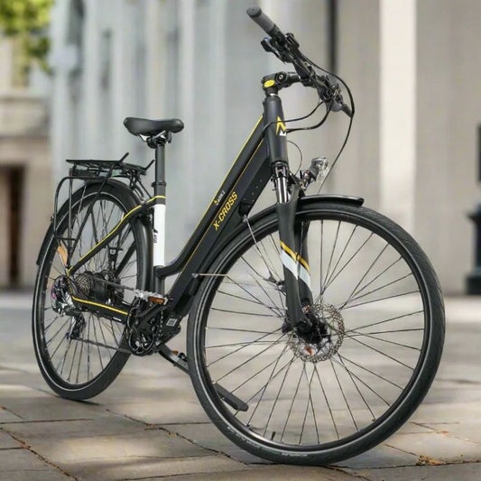 MARK2 X-CROSS 450 LIGHTWEIGHT STEP THROUGH HYBRID ELECTRIC BIKE 250W - Charge & Glide