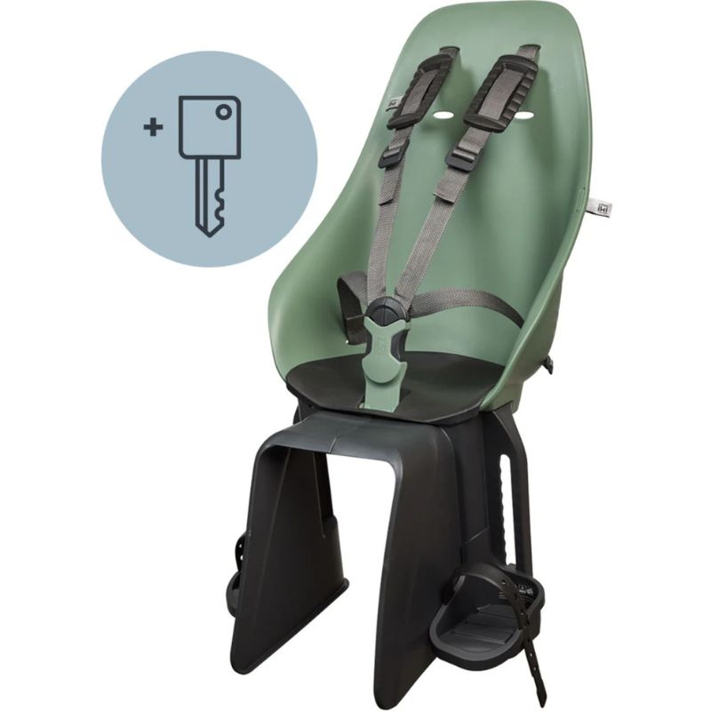 Roxform Urban Iki Child Seat With Carrier Mount - Green/Black, 9 Months to 6 Years - Charge & Glide