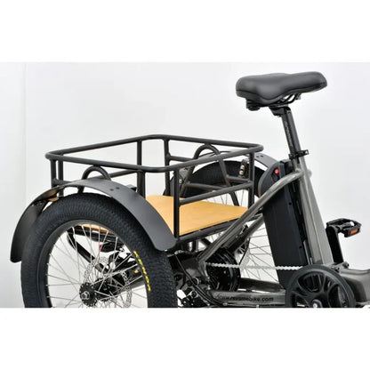 Revom T1F Folding Urban Cargo Electric Trike 250W - Space Grey - Charge & Glide