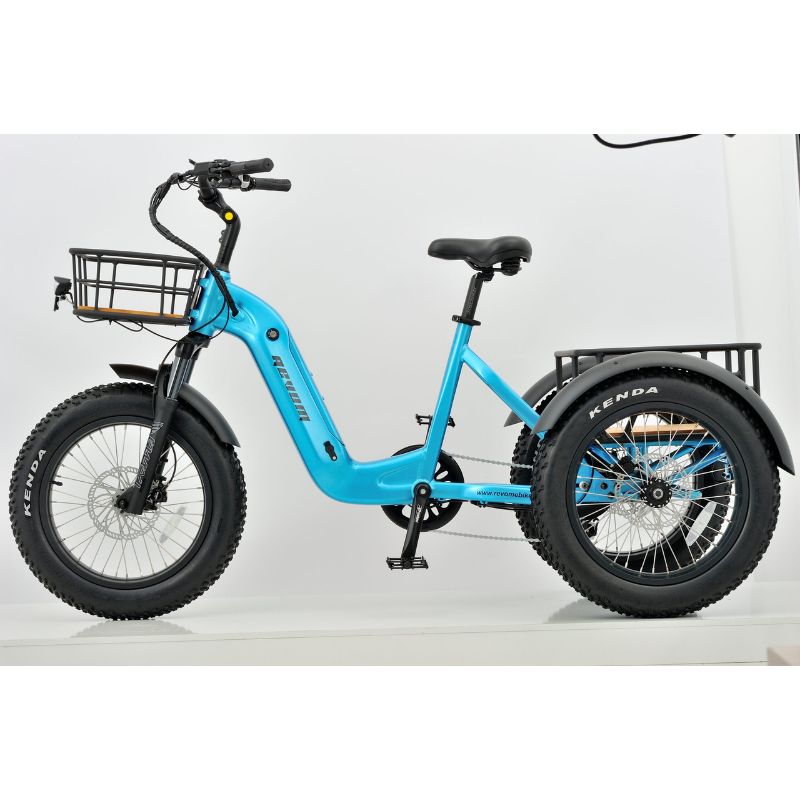 Revom T2 Fat Tyre Cargo Electric Mountain Trike 250W Charge & Glide
