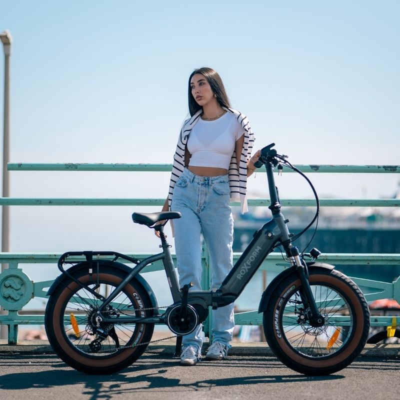Roxform IGNIS Mid-Drive Step-Through Folding Electric Bike 250W - Charge & Glide
