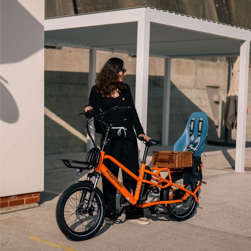 Roxform PORTO S Longtail Cargo Electric Bike 250W - Up To 80km Range - Charge & Glide