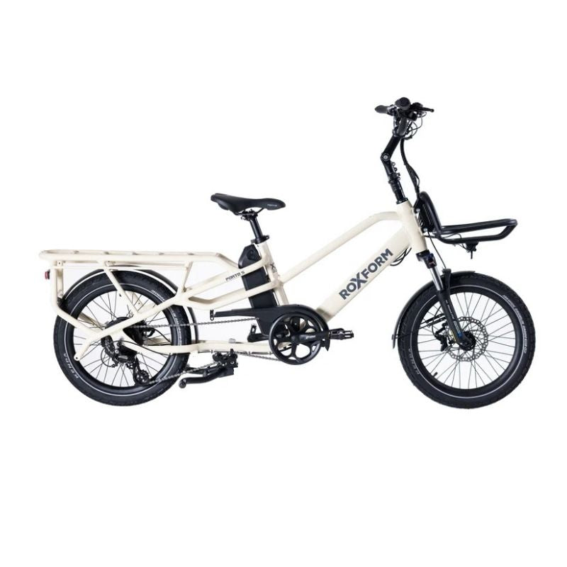 Roxform PORTO S Longtail Cargo Electric Bike 250W - Up To 80km Range - Charge & Glide