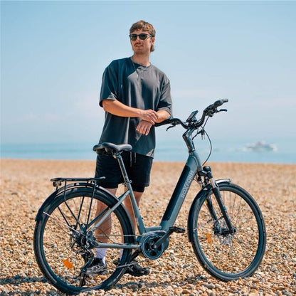Roxform STRIDE L Mid-Drive Step-Through City Commuter Electric Bike 250W - Charge & Glide