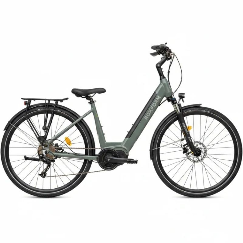 Roxform STRIDE L Mid-Drive Step-Through City Commuter Electric Bike 250W - Charge & Glide