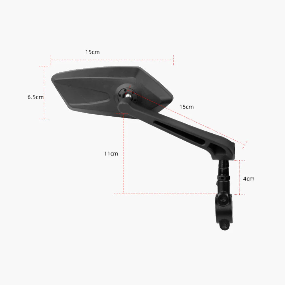 Cyrusher 360 Degree Rotation Rearview Mirrors for All E-Bikes - Charge & Glide